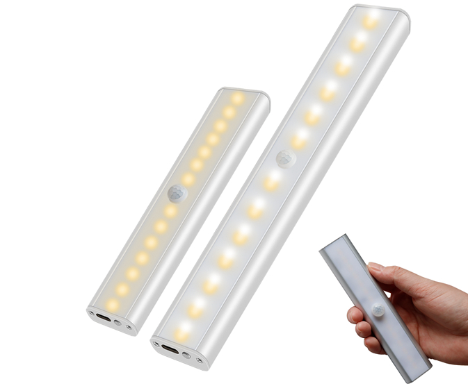 跨境暢銷經典LED鋁條充電人體感應燈